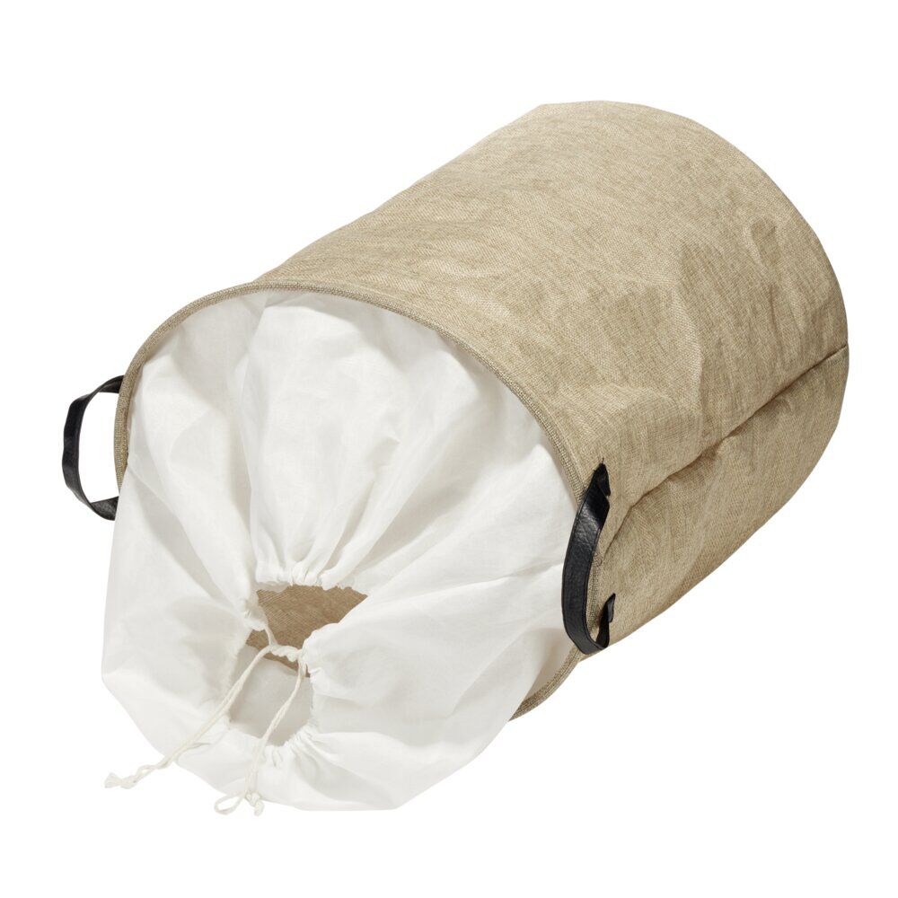 Panière à linge 60L en jute avec poignées Ø40xH50cm