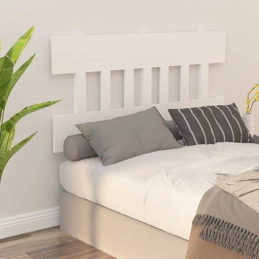 NNEVL Bed Headboard White 183.5x3x81 cm Solid Wood Pine