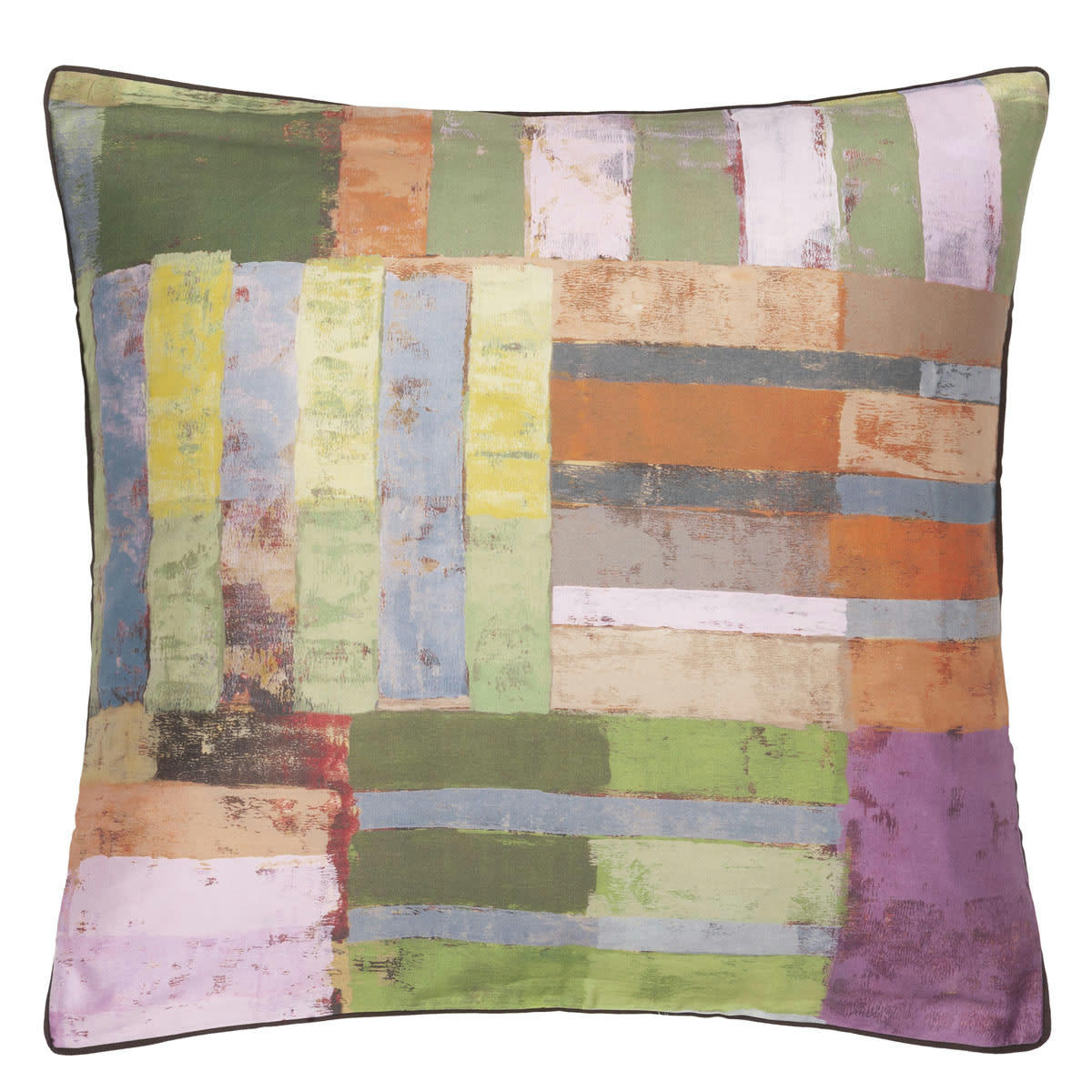 ACHARA - Taie d'oreiller en satin de coton multicolore 65x65
