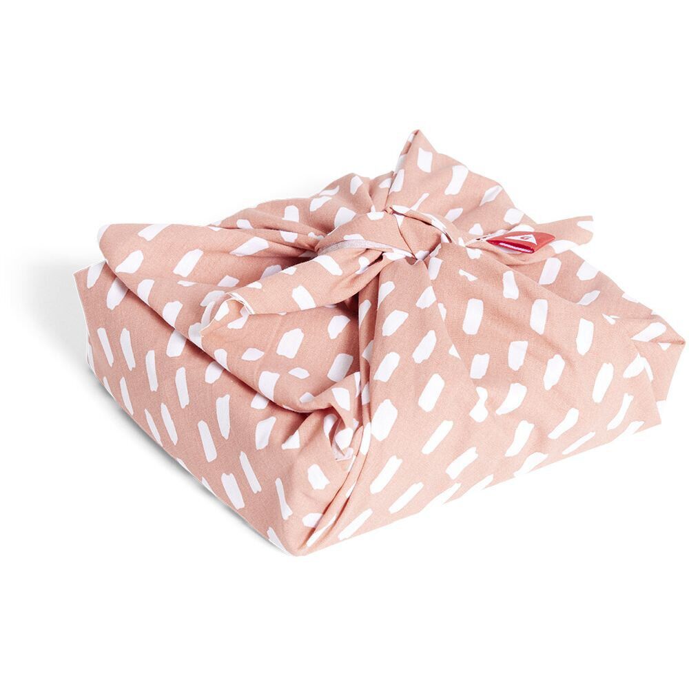 Tissu emballage cadeau réutilisable coton 50x50cm x2