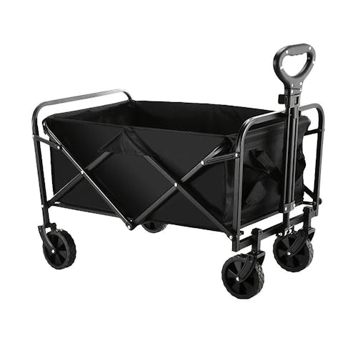 NNETM Foldable Utility Wagon with Side Pockets and Brakes