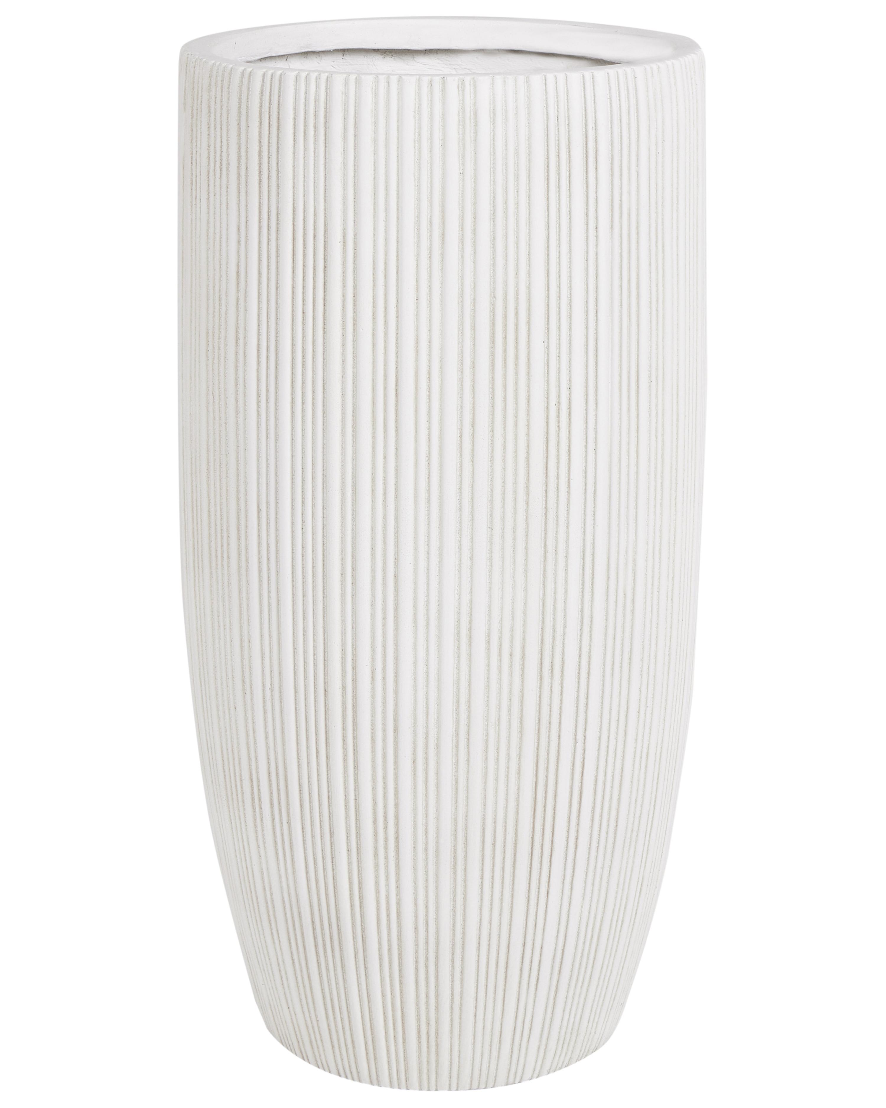 Plant Pot ZELKOVA 35 cm Light Beige