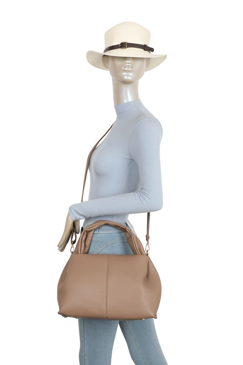 Fontanella Fashion Callistra PU Leather Crossbody Top Handle Bag