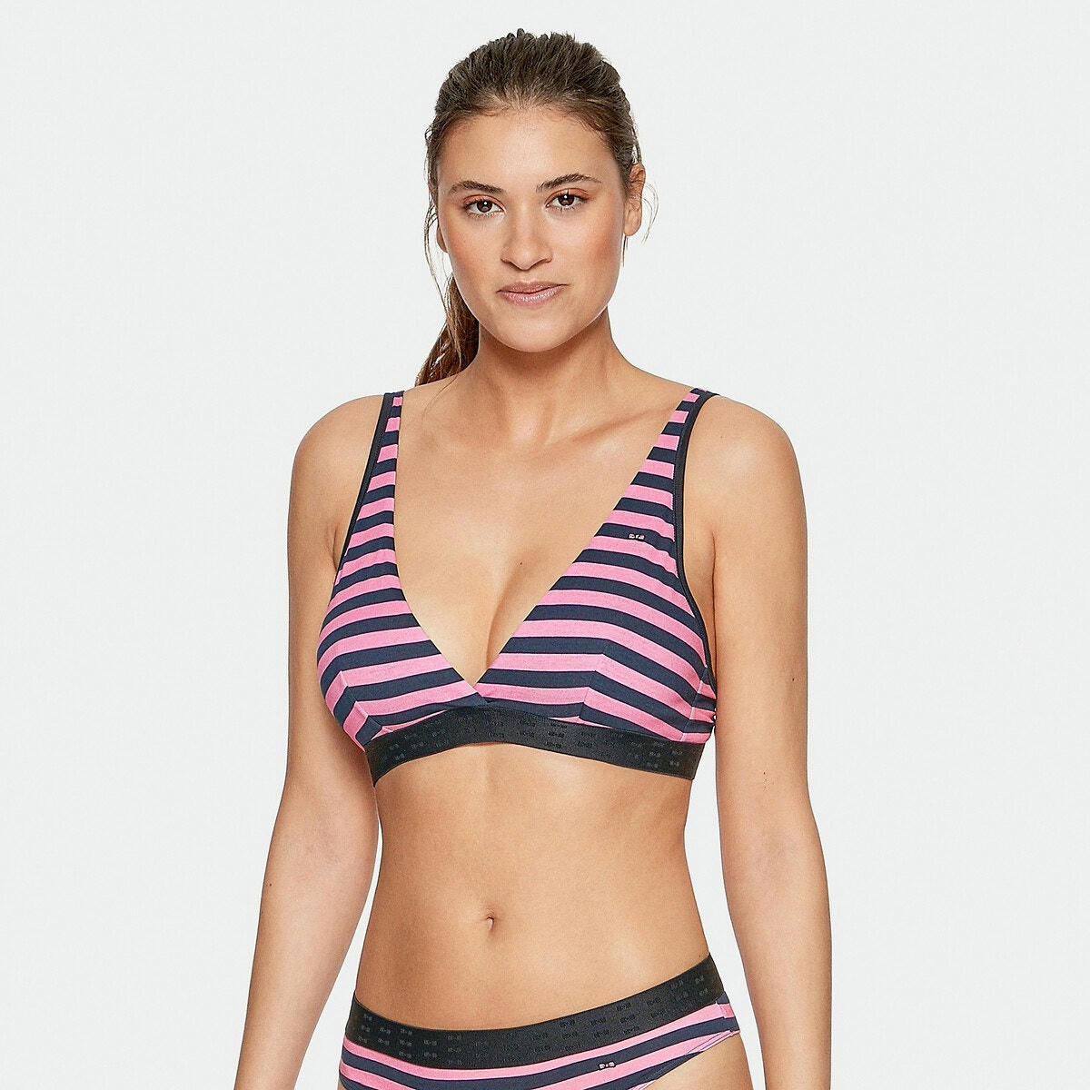 Soutien-gorge triangle rayé