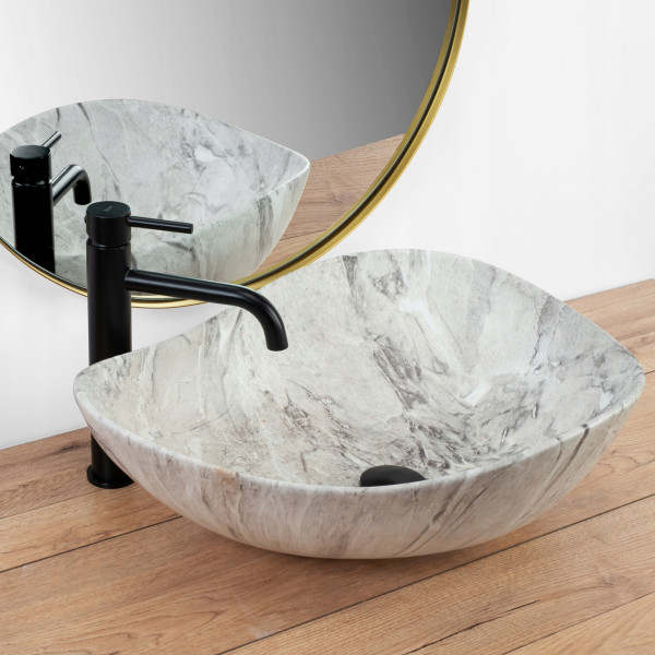 Umywalka Ceramiczna Nablatowa Rea Dora Stone