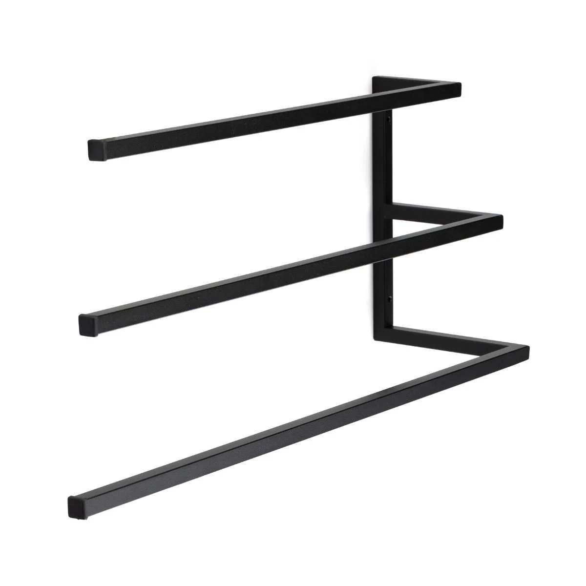 Nowoczesny wieszak ścienny loft na 3 ręczniki 60 cm