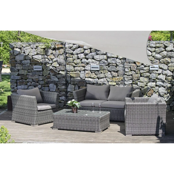 Loungemöbel-Gruppe, 4 Sitzplätze, Kunststoff/Aluminium