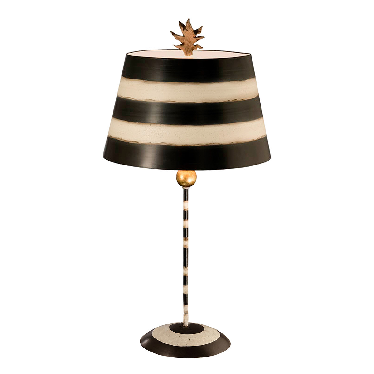 Lampa stołowaczarno-kremowa-złota South Beach 1xE27x60WFlambeau