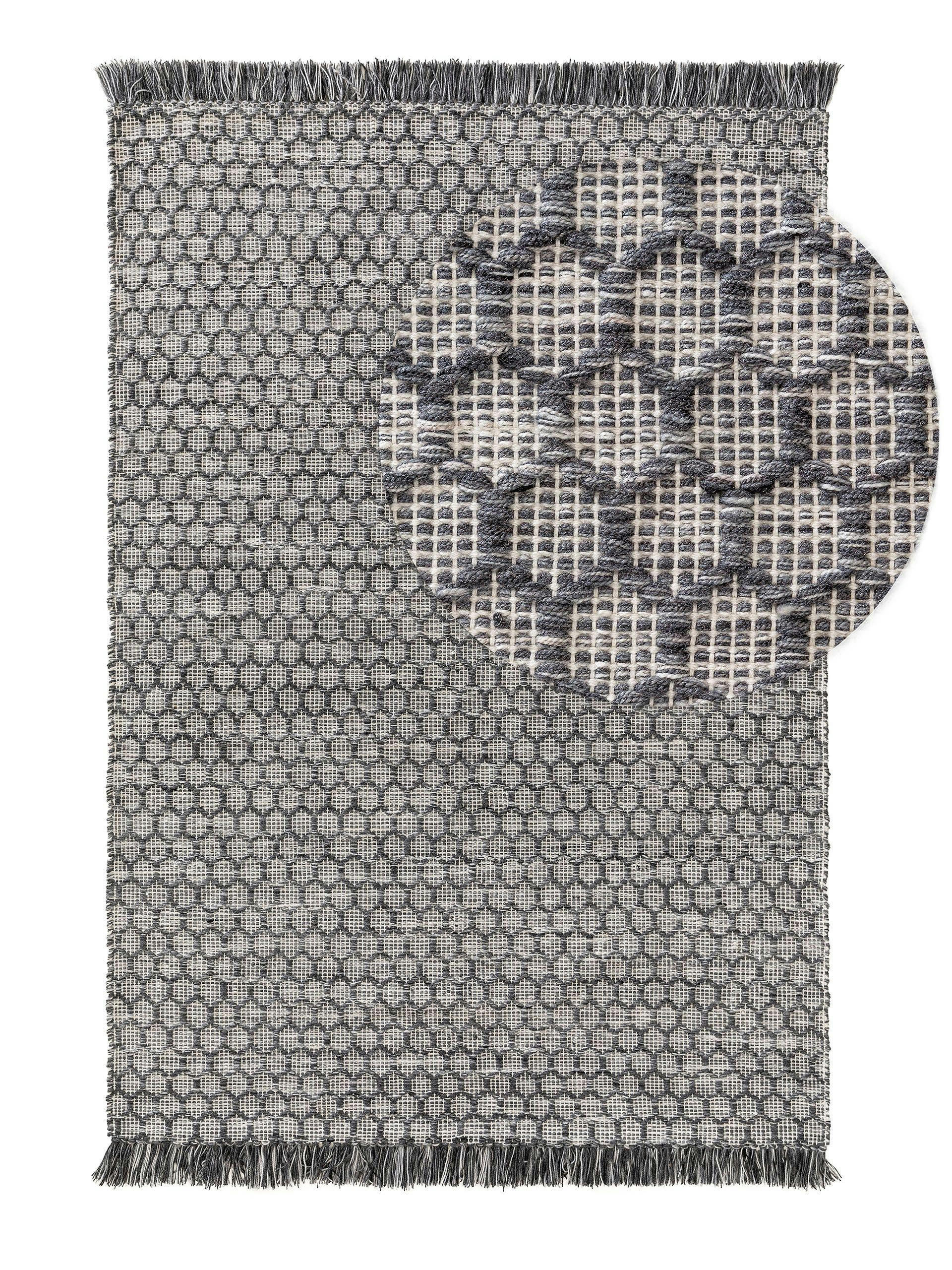 MIMPI - Tapis fabriqué à partir de matériaux recyclés gris foncé 200x300