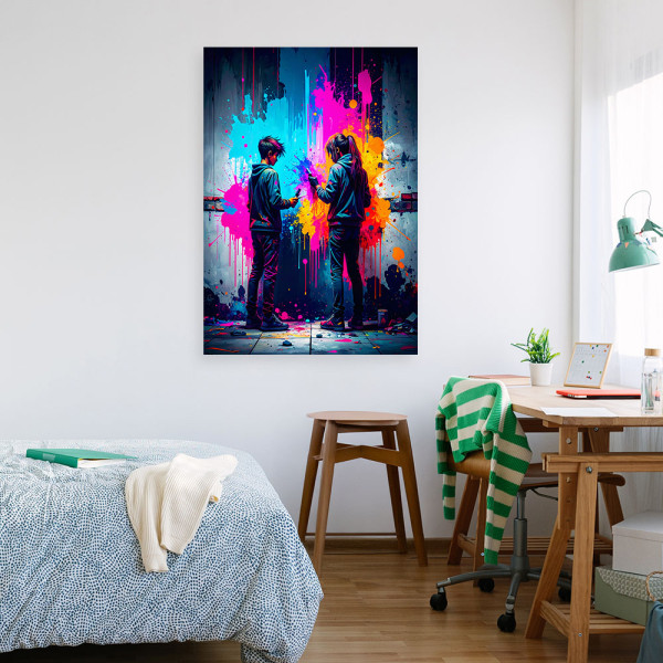 Obraz młodzieżowy styl, Banksy Graffiti Street Art Abstrakcja 20x30