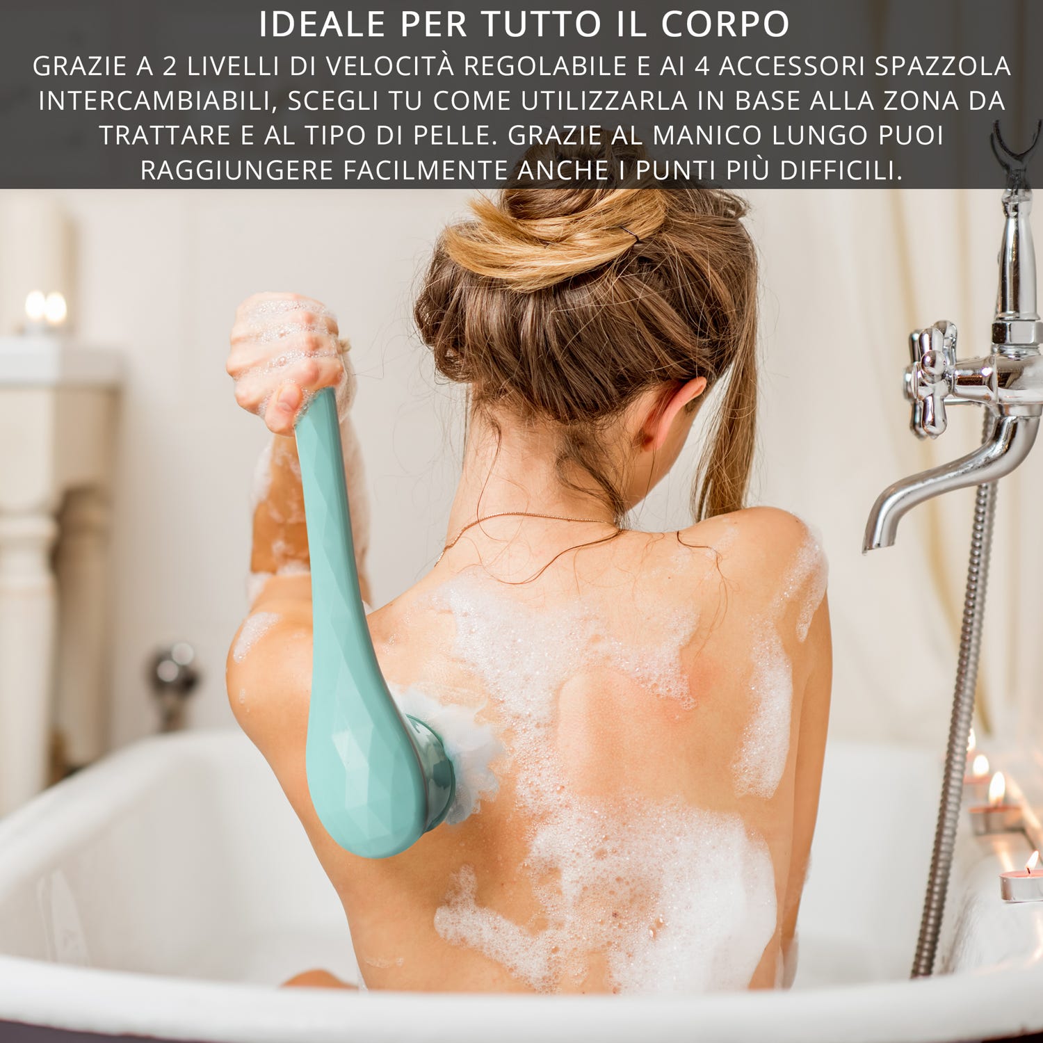 Spazzola corpo ricaricabile senza fili