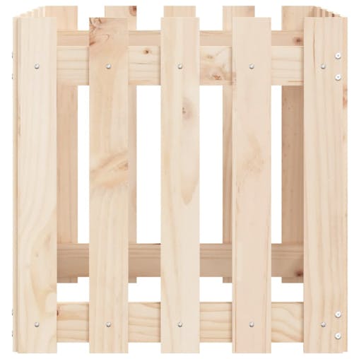 NNEVL Garden Planter with Fence Design 50x50x50 cm Solid Wood Pine