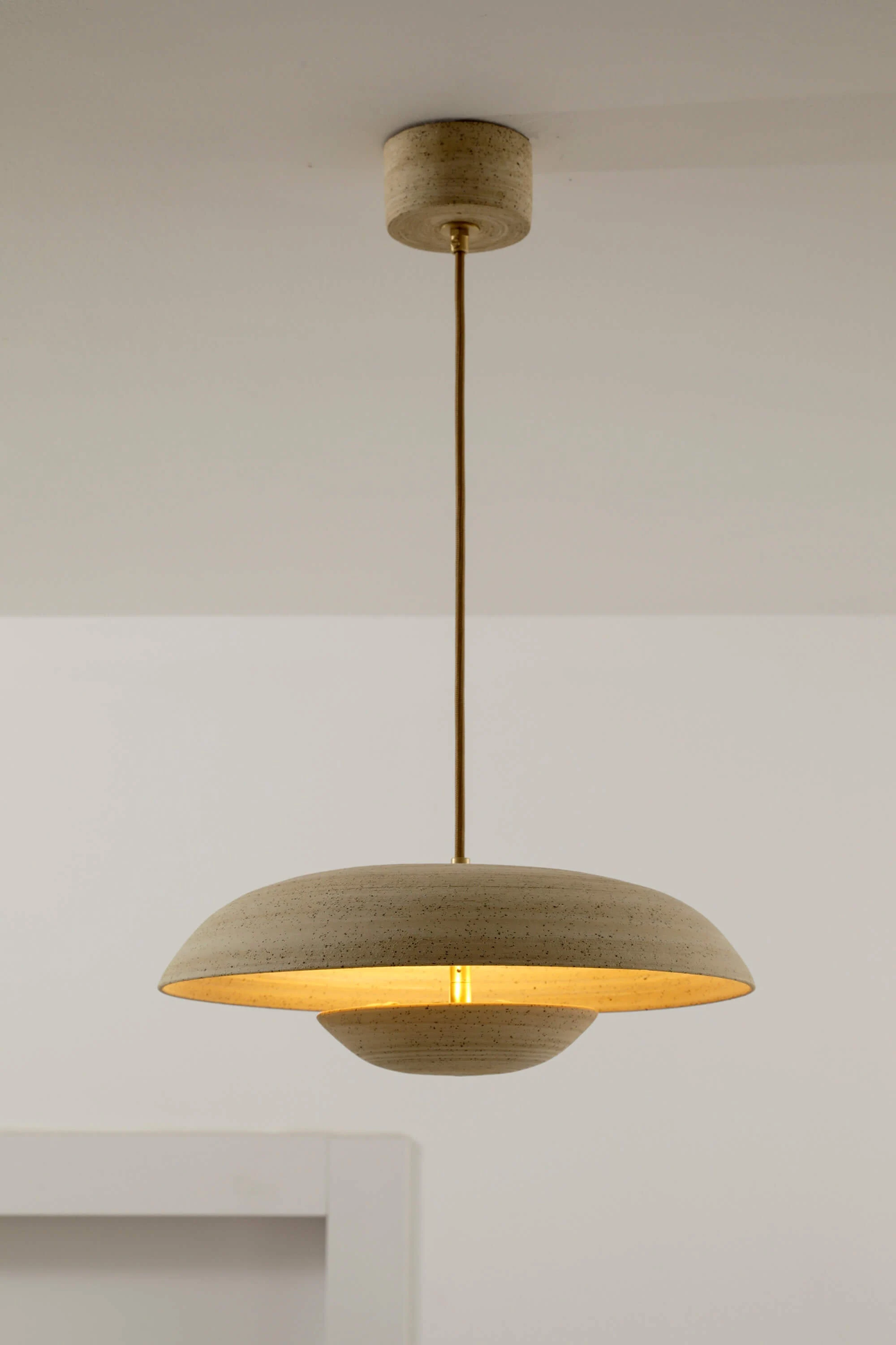 Mid Century Modern Lamps, Hanging Pendant Light, Modern Home Decor, Lamps, Kitchen Island Lighting Eclipse Beige and White