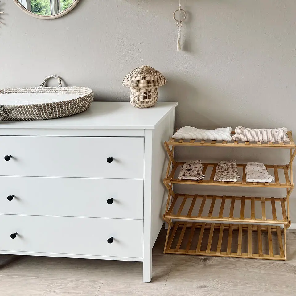 QUVIO Schoenenrek 4 laags - Bamboe