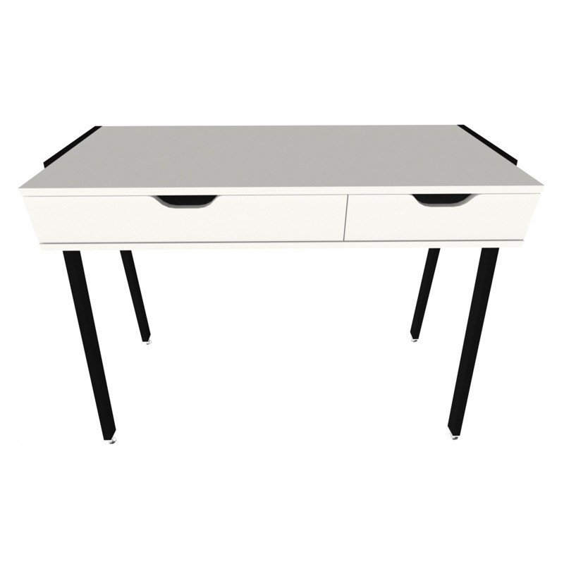 Białe biurko z szufladami nowoczesne premium 80 cm