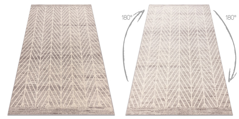 Dywan wełniany ANGEL 1188 / 52033 Jodełka, chevron beż / 80x150 cm
