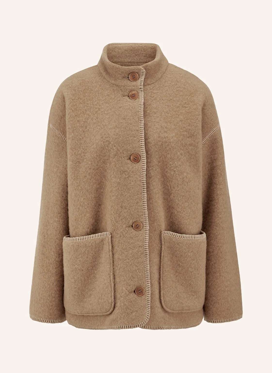 hessnatur hessnatur Wollfleece Jacke Boho Oversize aus reiner Bio-Merinowolle