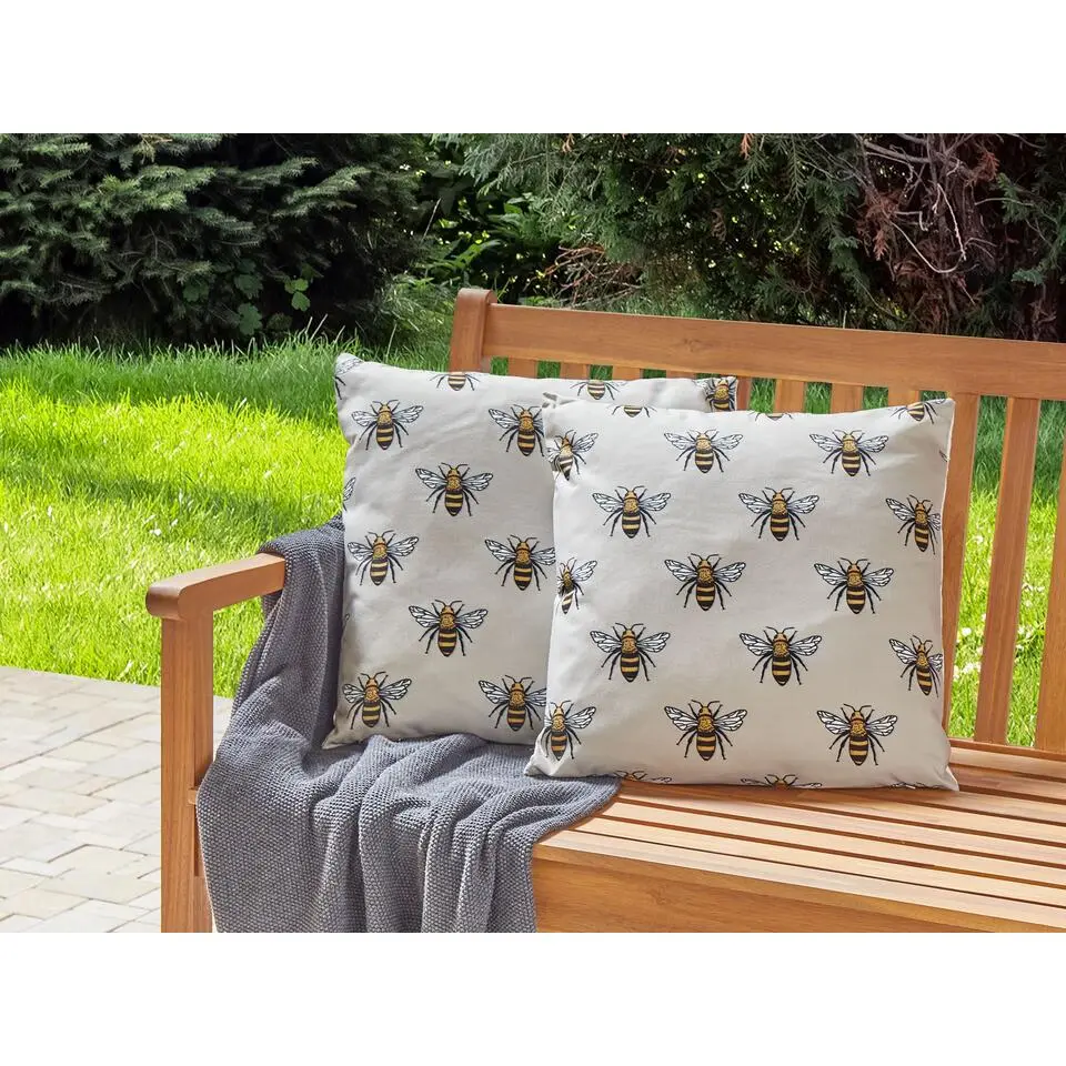 CANNETO - Tuinkussen set van 2 - Beige - 45 x 45 cm - Polyester