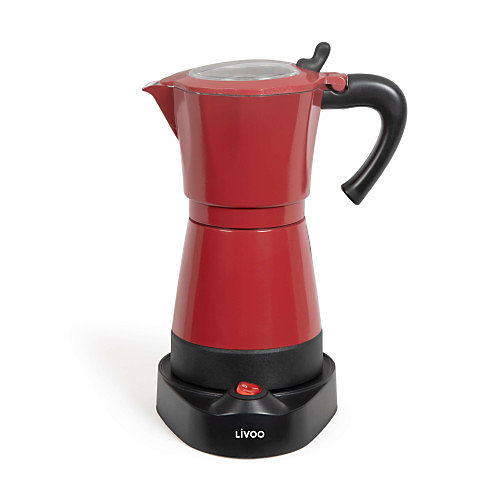 Cafetière italienne électrique rouge 6 tasses