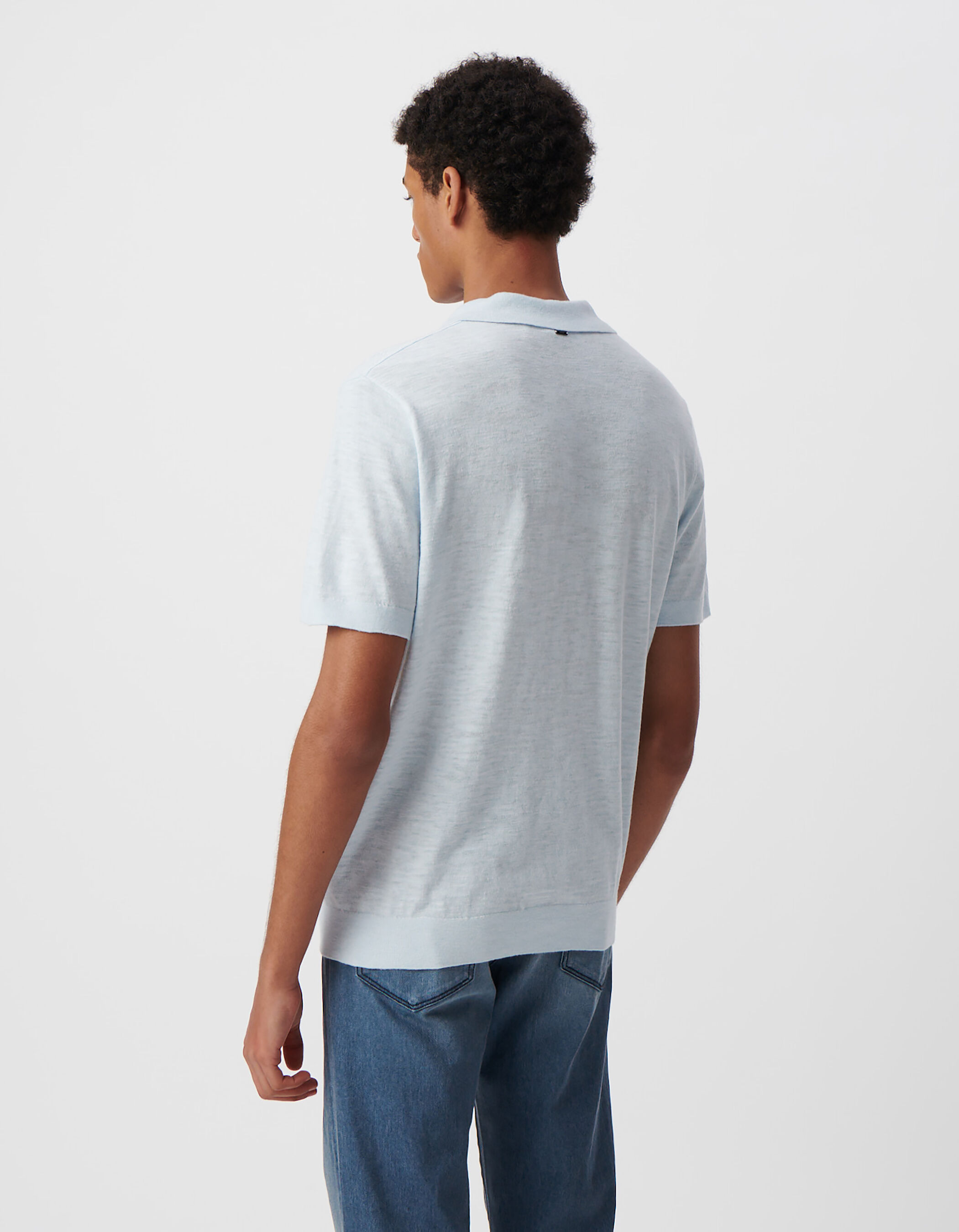 Polo ciel tricot léger Homme