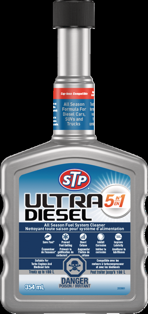 STP Ultra 5-in-1 Diesel All Season Fuel System Cleaner, 354mL