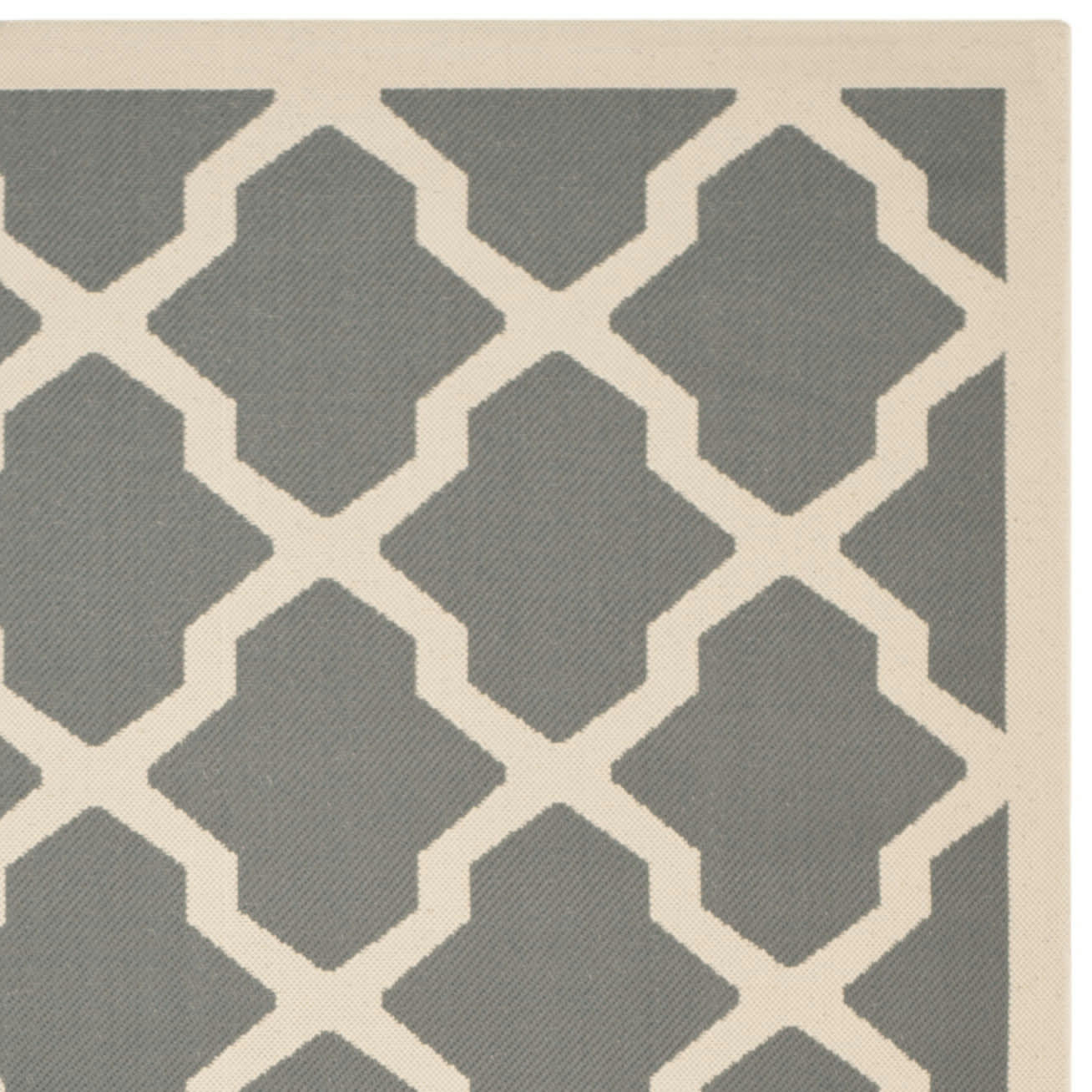 COURTYARD - Tapis interieur & exterieur en gris anthracite & beige, 69 x 244 cm