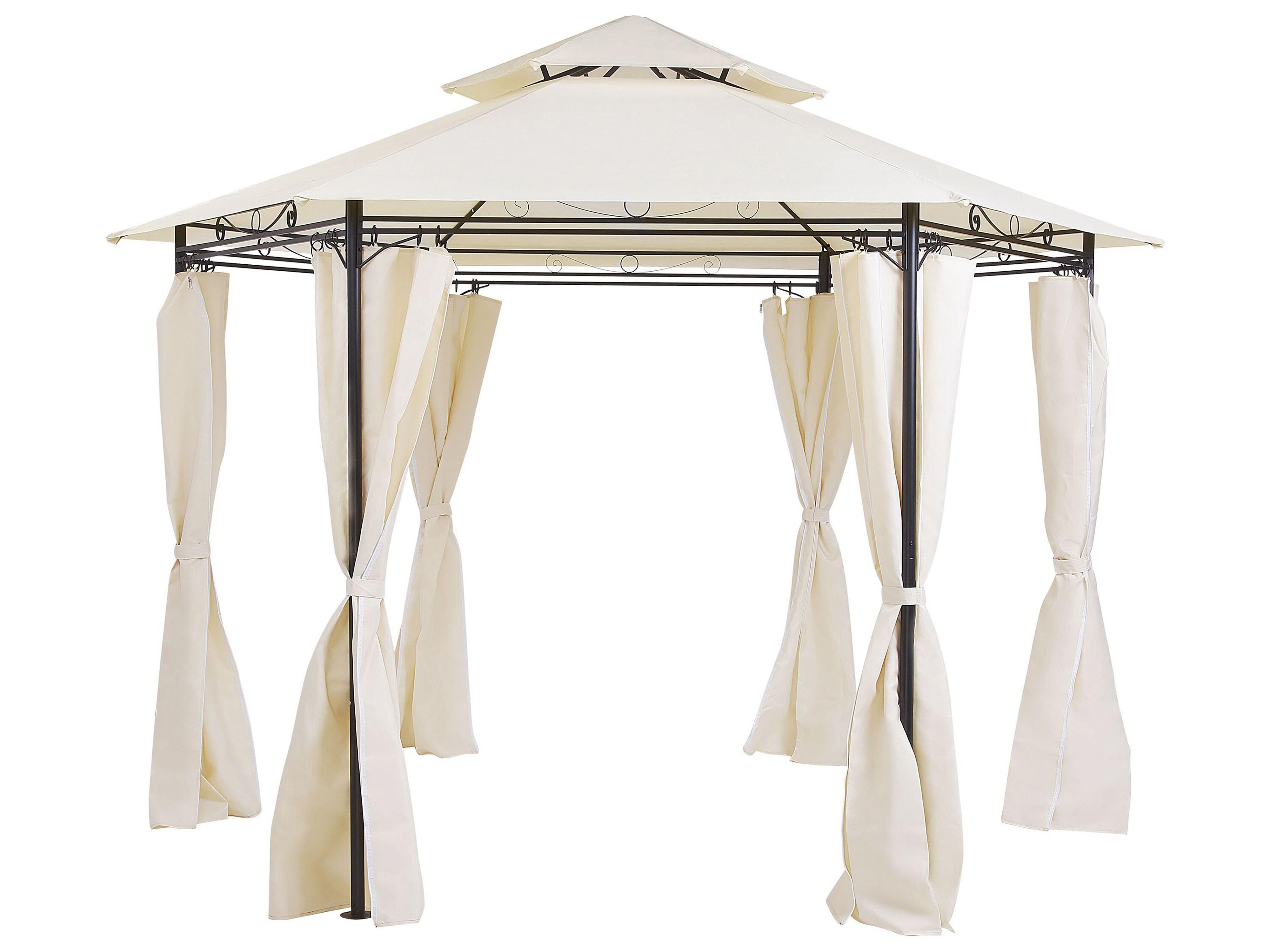 Gazebo PORTEL Metal 350 cm 350 cm Beige