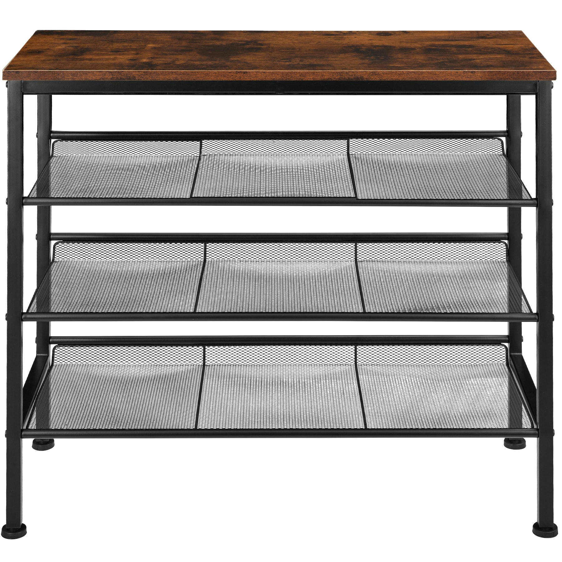 - Étagère à chaussures Style industriel Bois foncé industriel, rustique