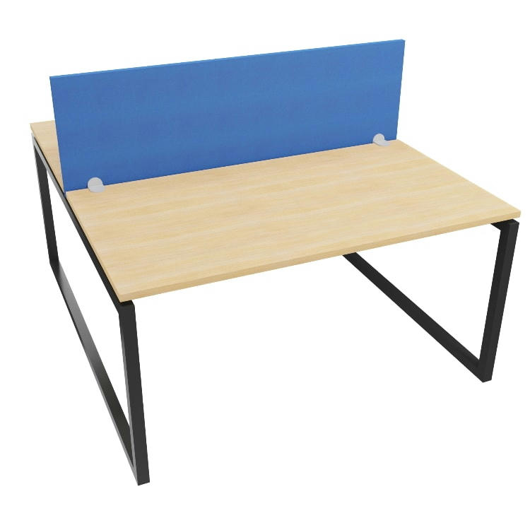 CINETIC BOUCLE - Bureau pour 2 personnes chêne clair et anthracite