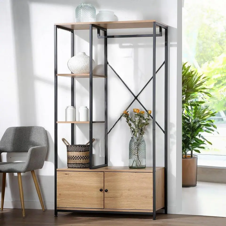 CALICOSY - Kledingkast LENNY - Eik - 167x90x40 cm