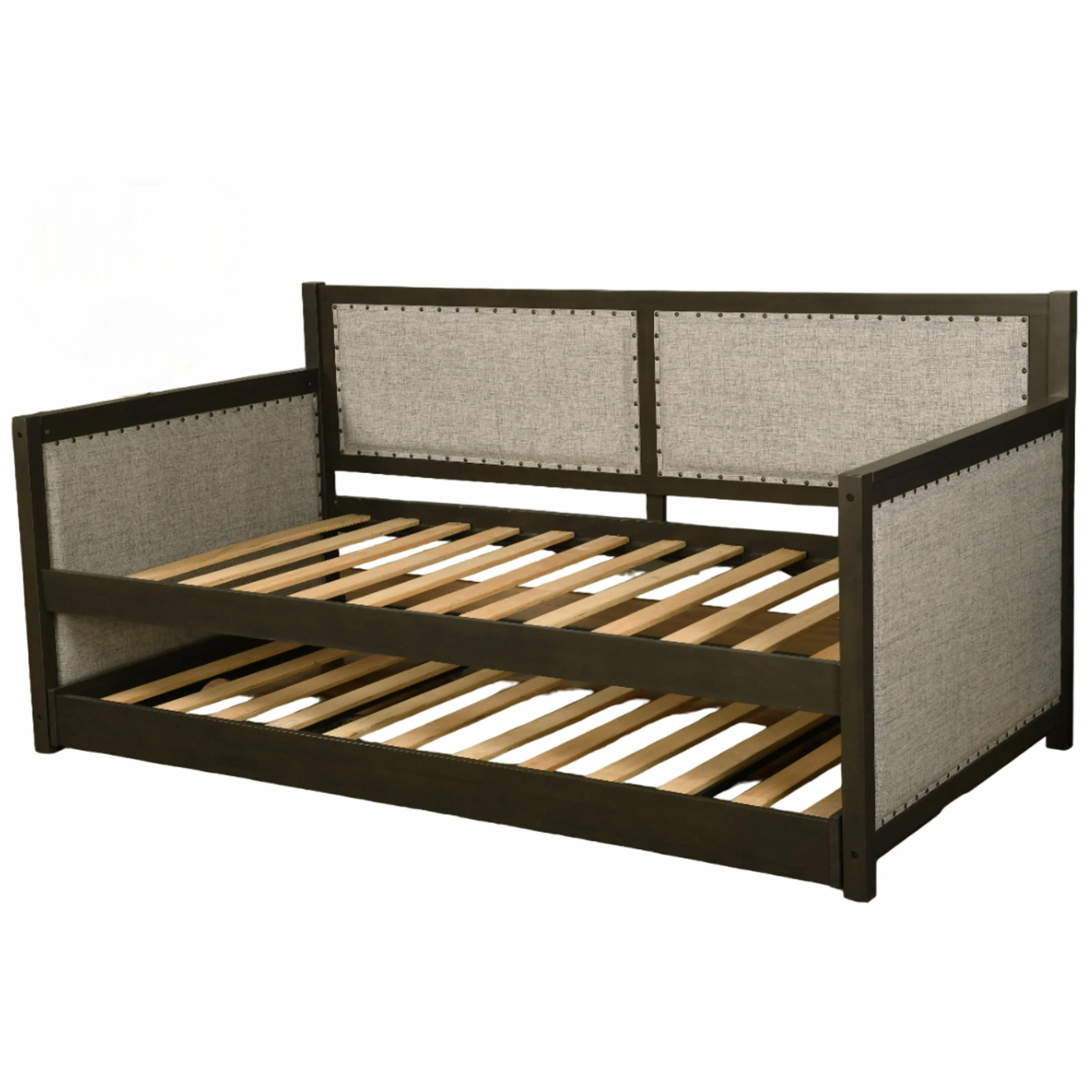 Somette Sloane Daybed in Graystone Finish includes Pop Up Trundle (Mattresses Not Included)
