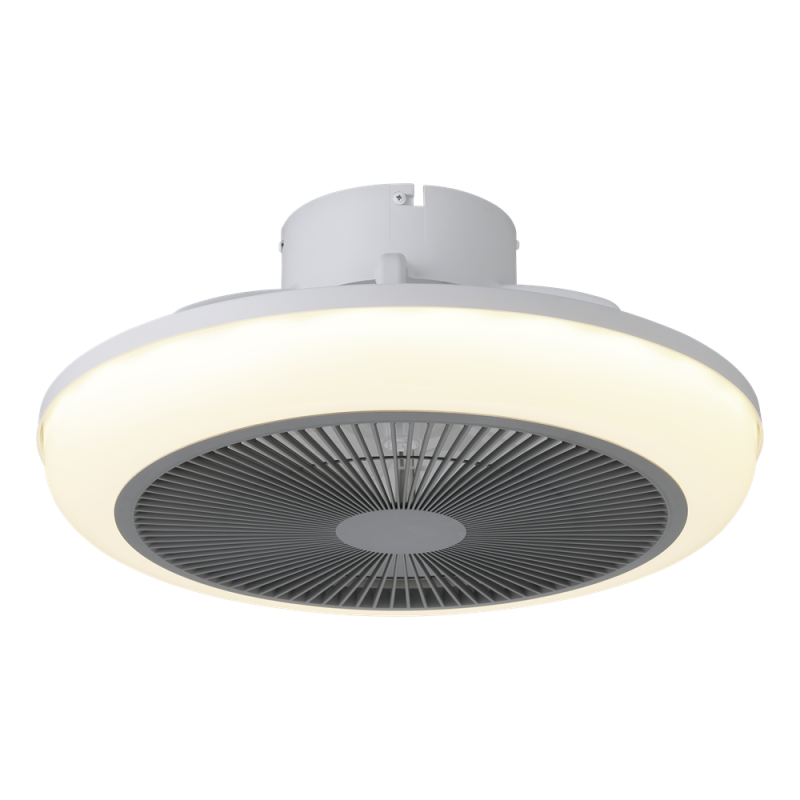 Ventilateur de plafond LED Sayulita blanc et gris Ø 46 cm 20,8 W EGLO