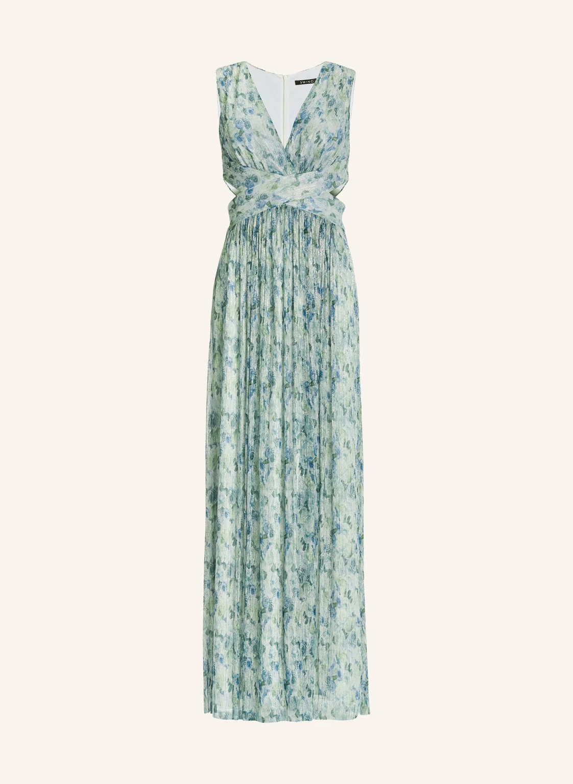 SWING Abendkleid mit Glitzergarn und Cut-outs
