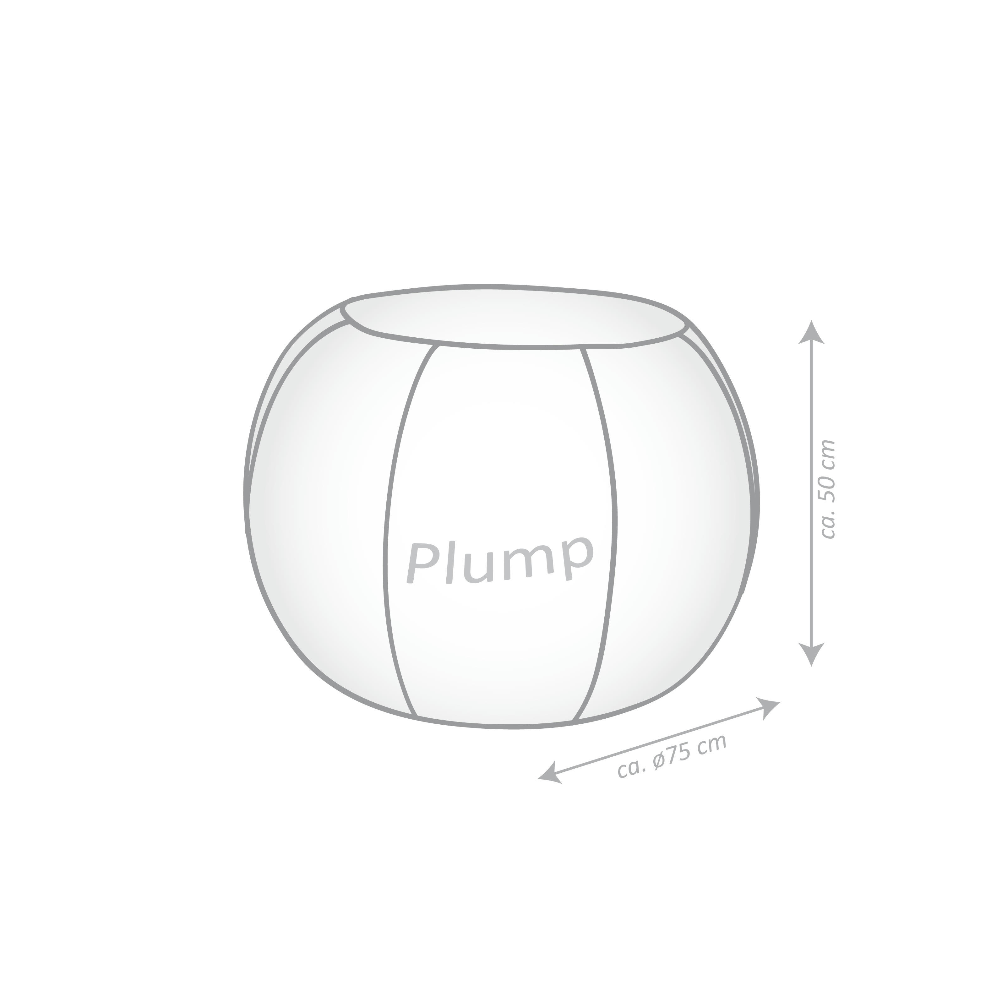 MARLA - Pouf rond confort aspect velours pétrole 75x50cm