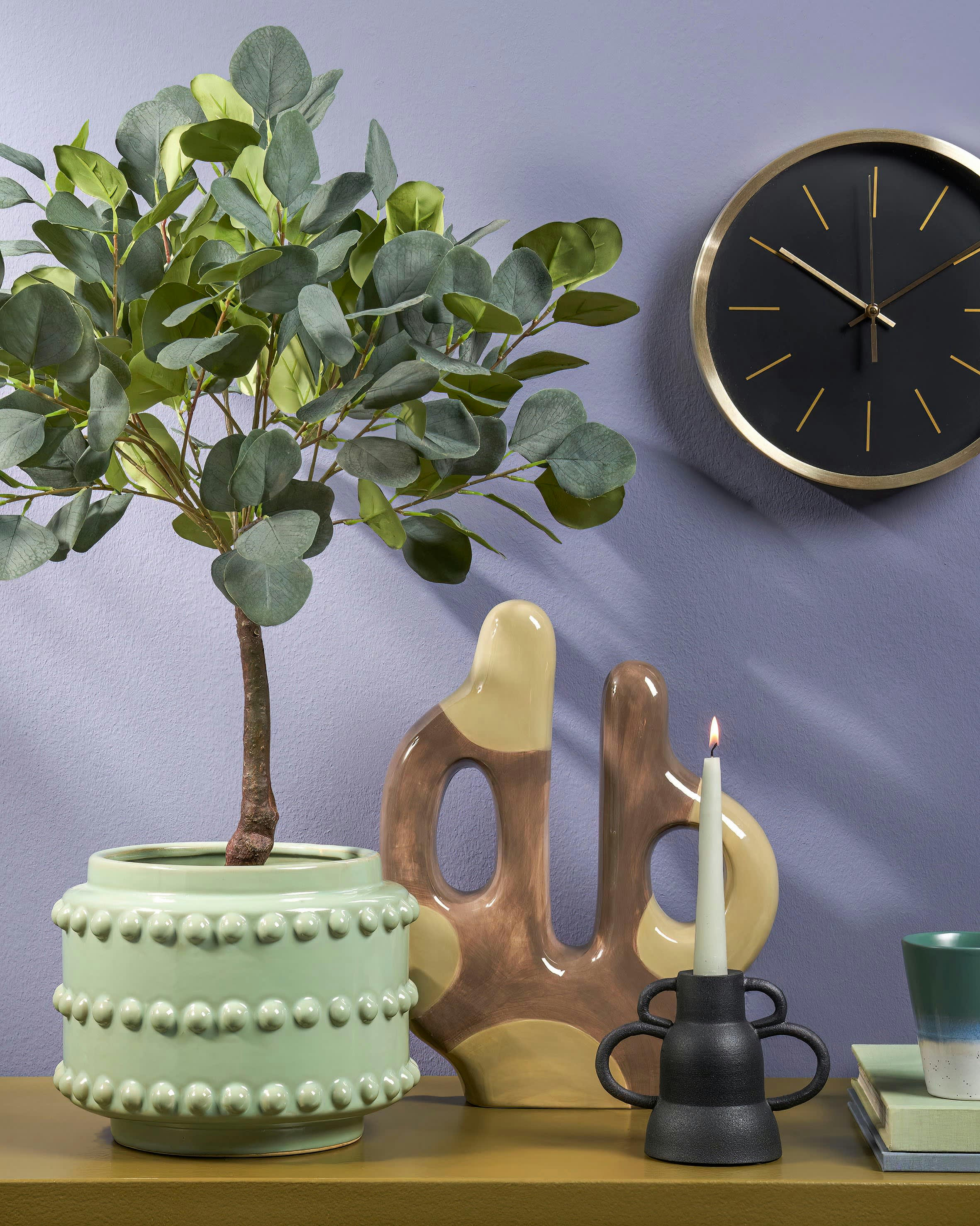 - Eucalyptus artificielle vert en pot H75