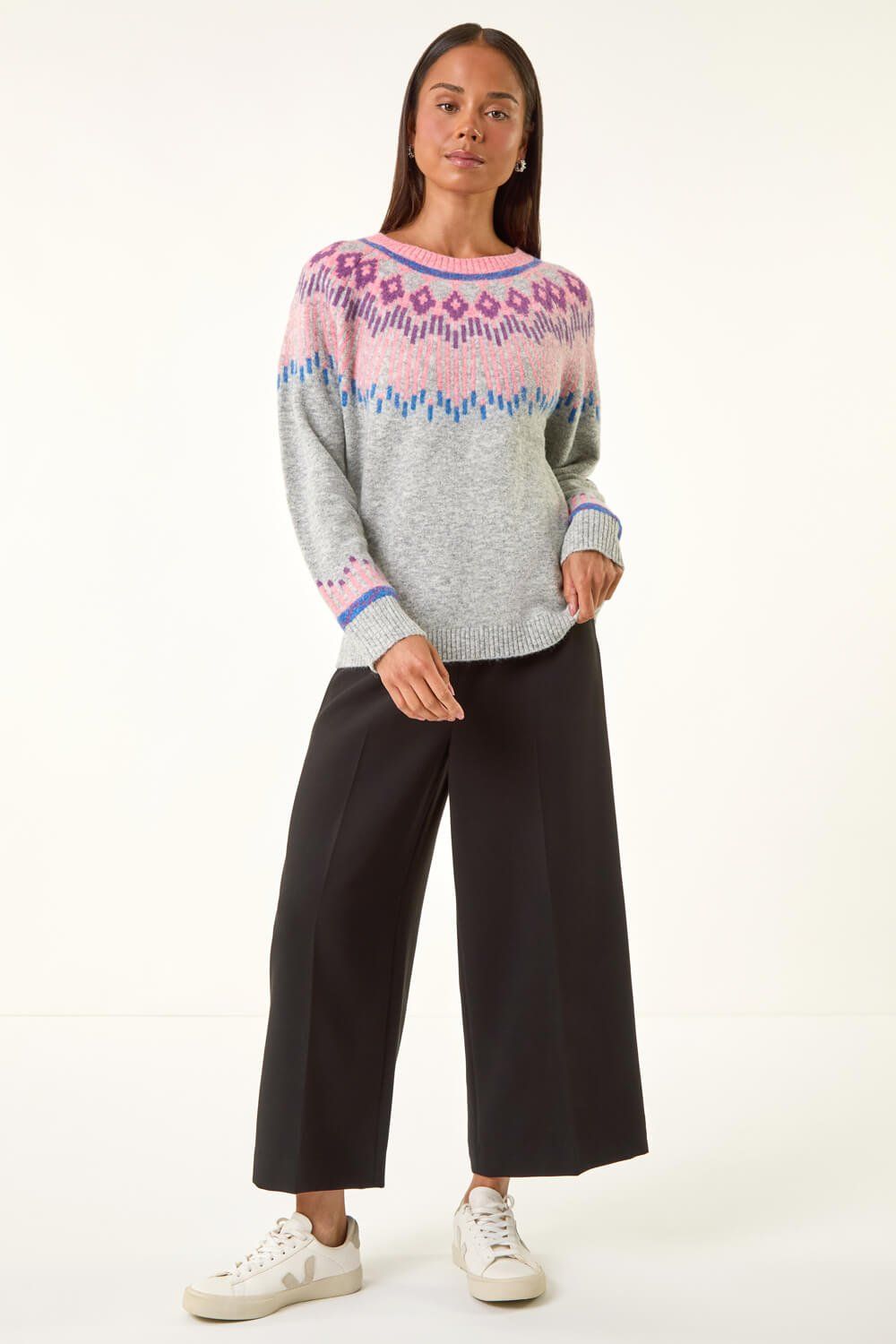 Roman Petite Fairisle Raglan Knit Jumper