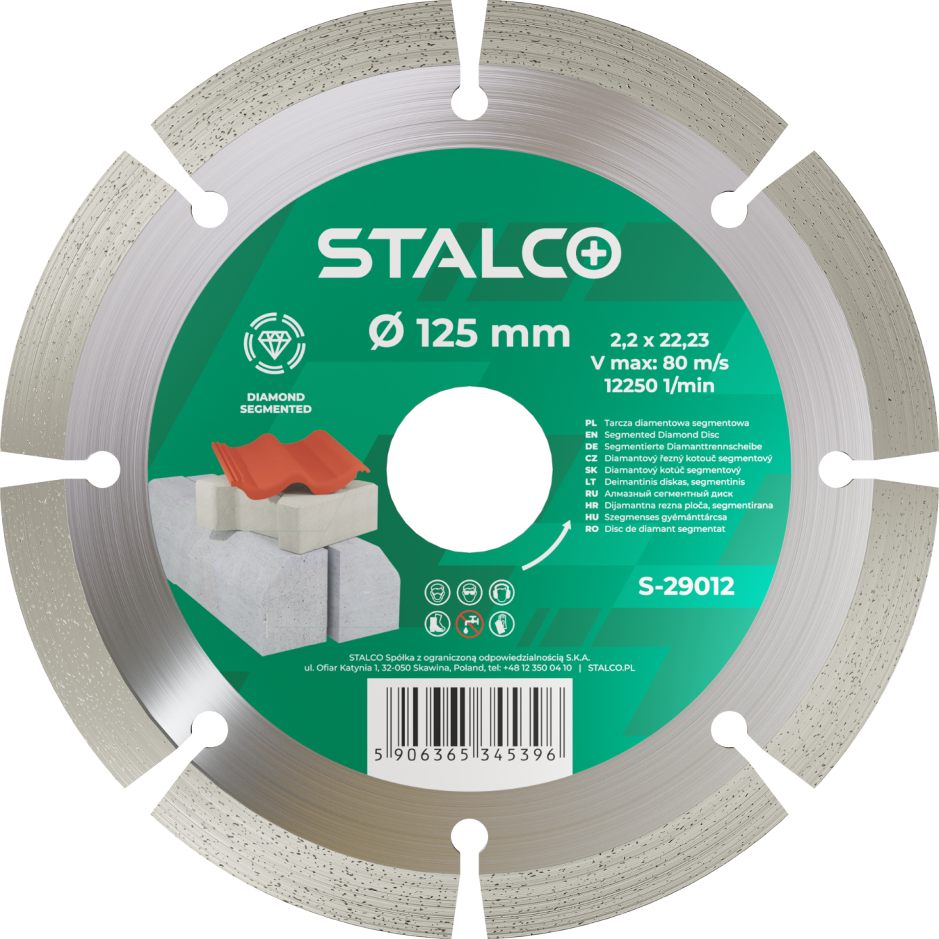 Tarcza diamentowa segmentowa ø115 x 1,9 x 22,23 mm STALCO S-29011