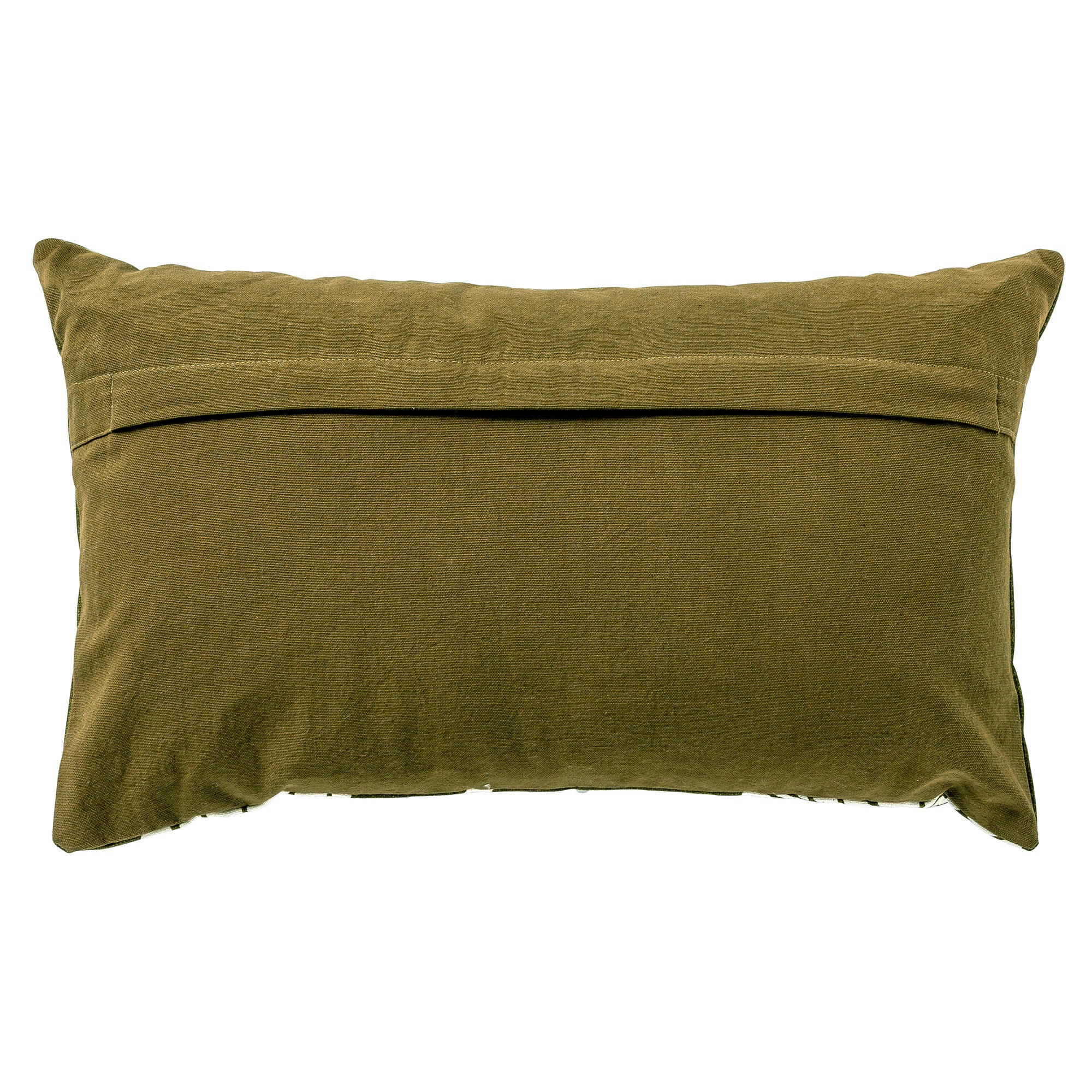 JULES - Coussin - vert en coton 30x50 cm avec motif fleuri
