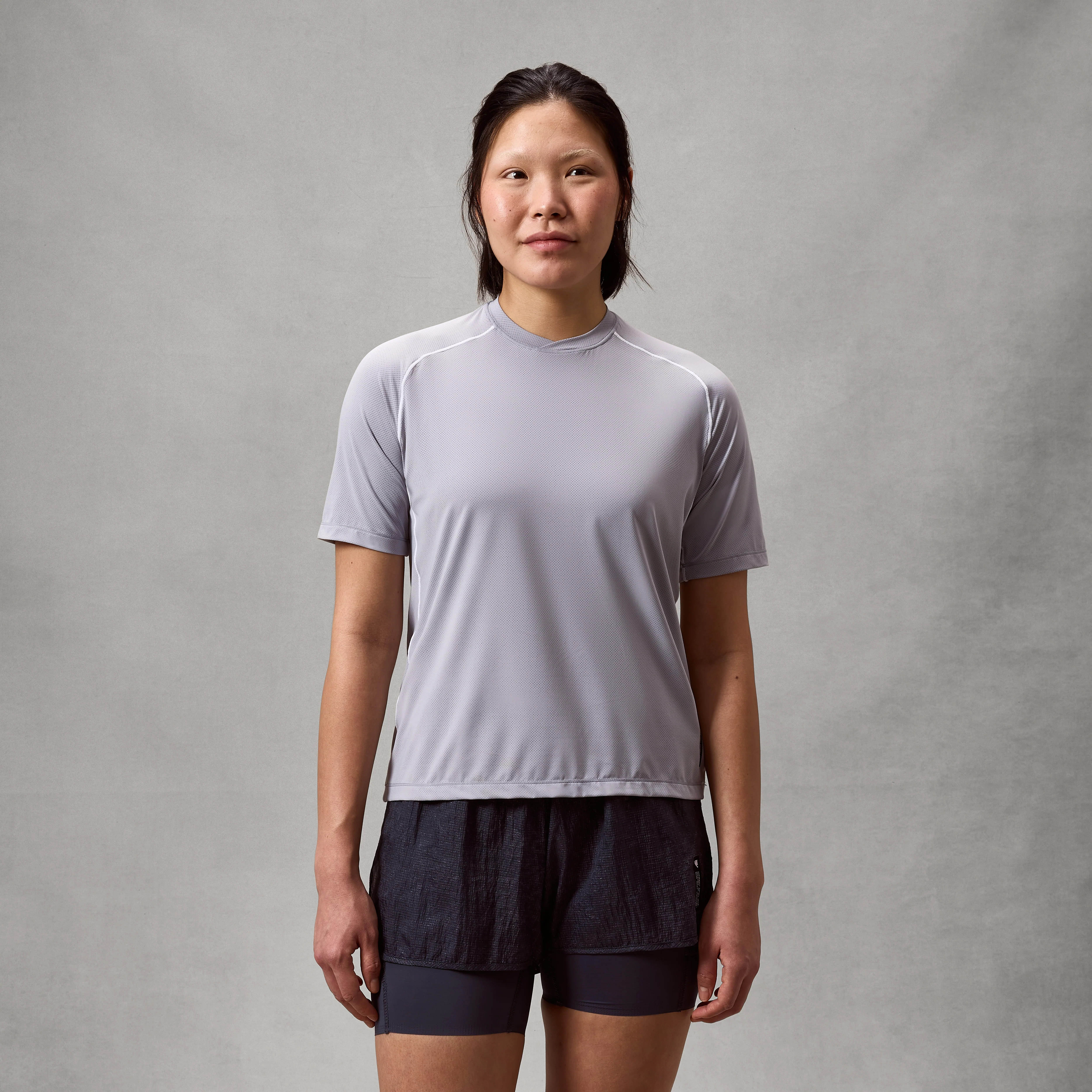 Women's AllTrack Rout S/S Tech Tee - Aluminium