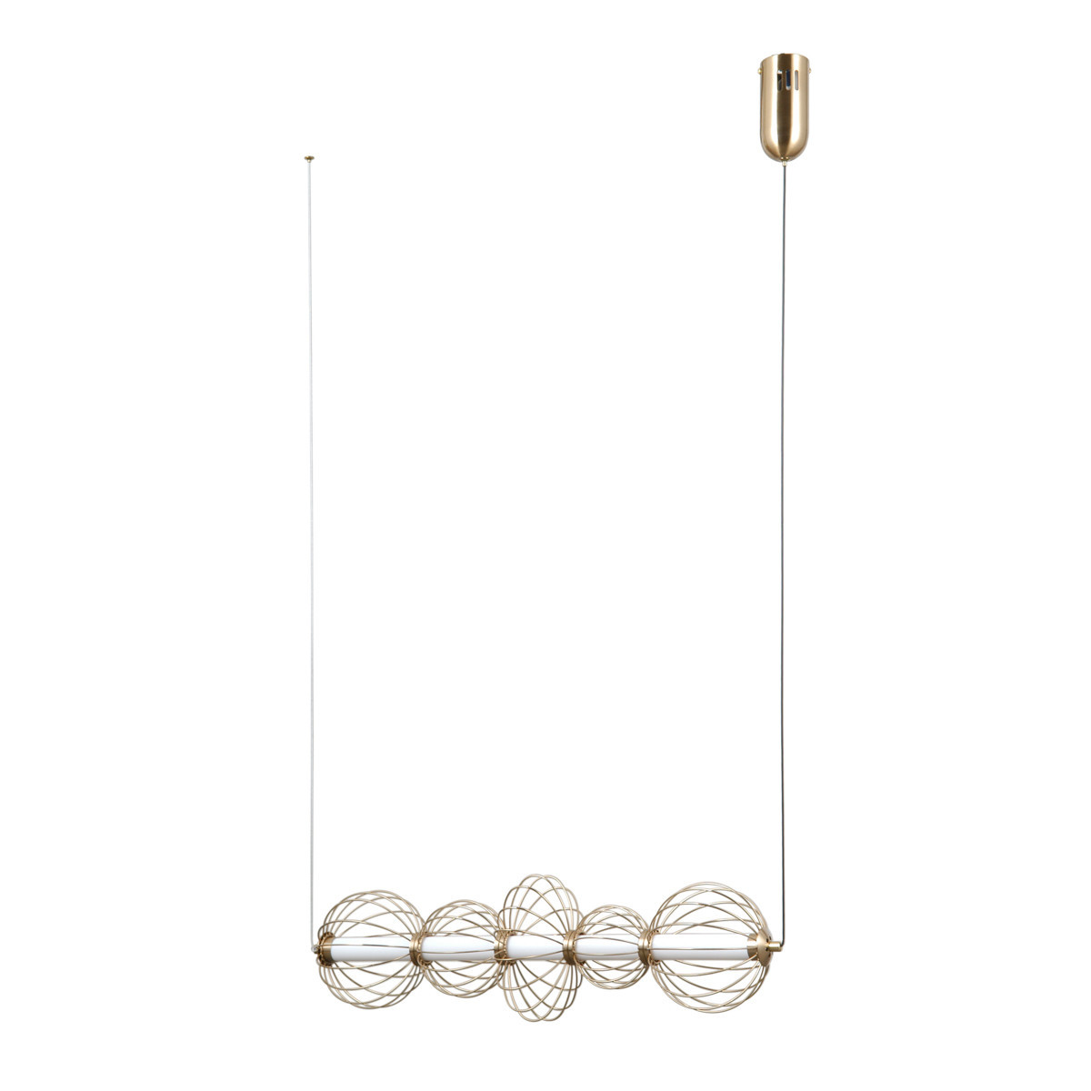 Lampa wisząca RABEL złota LED 5x18W Ciepła biel 1116lm Italux