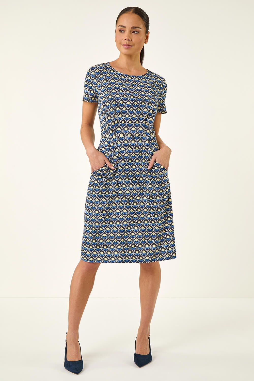 Roman Petite Floral Pocket Dress