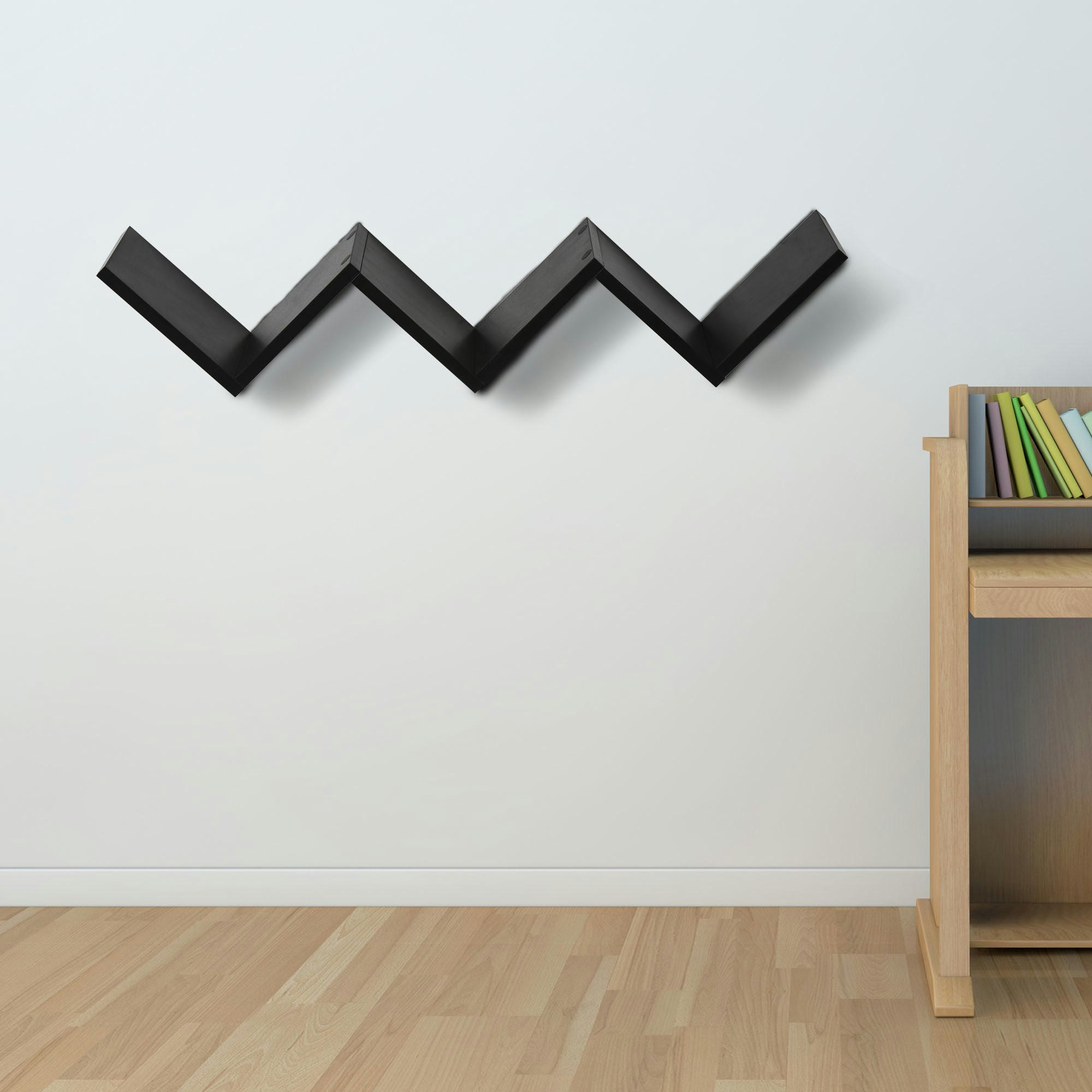 - Etagères murale flottante design contemporain en V kit fixation inclus