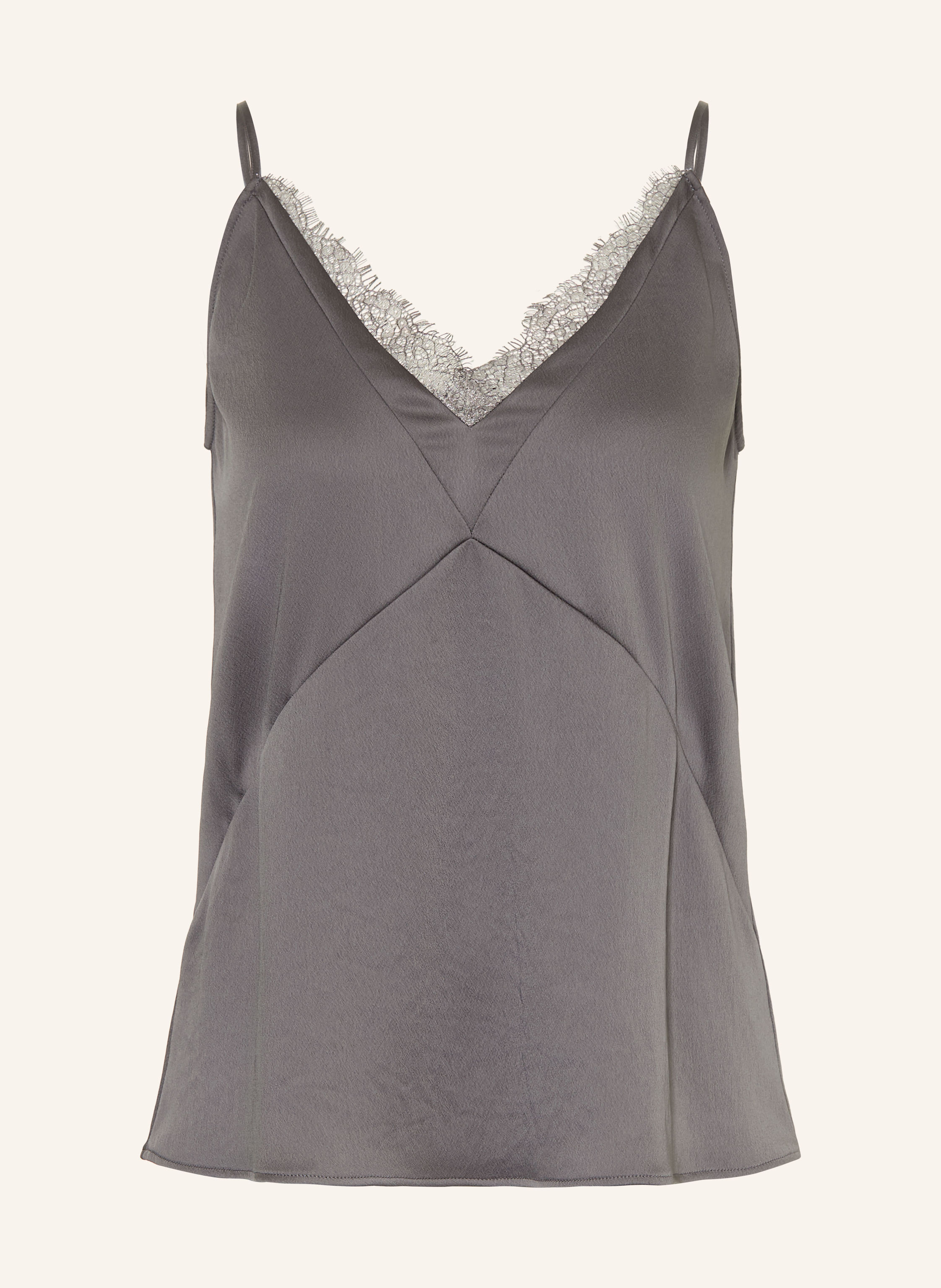 LUISA CERANO Blusentop aus Satin mit Spitze