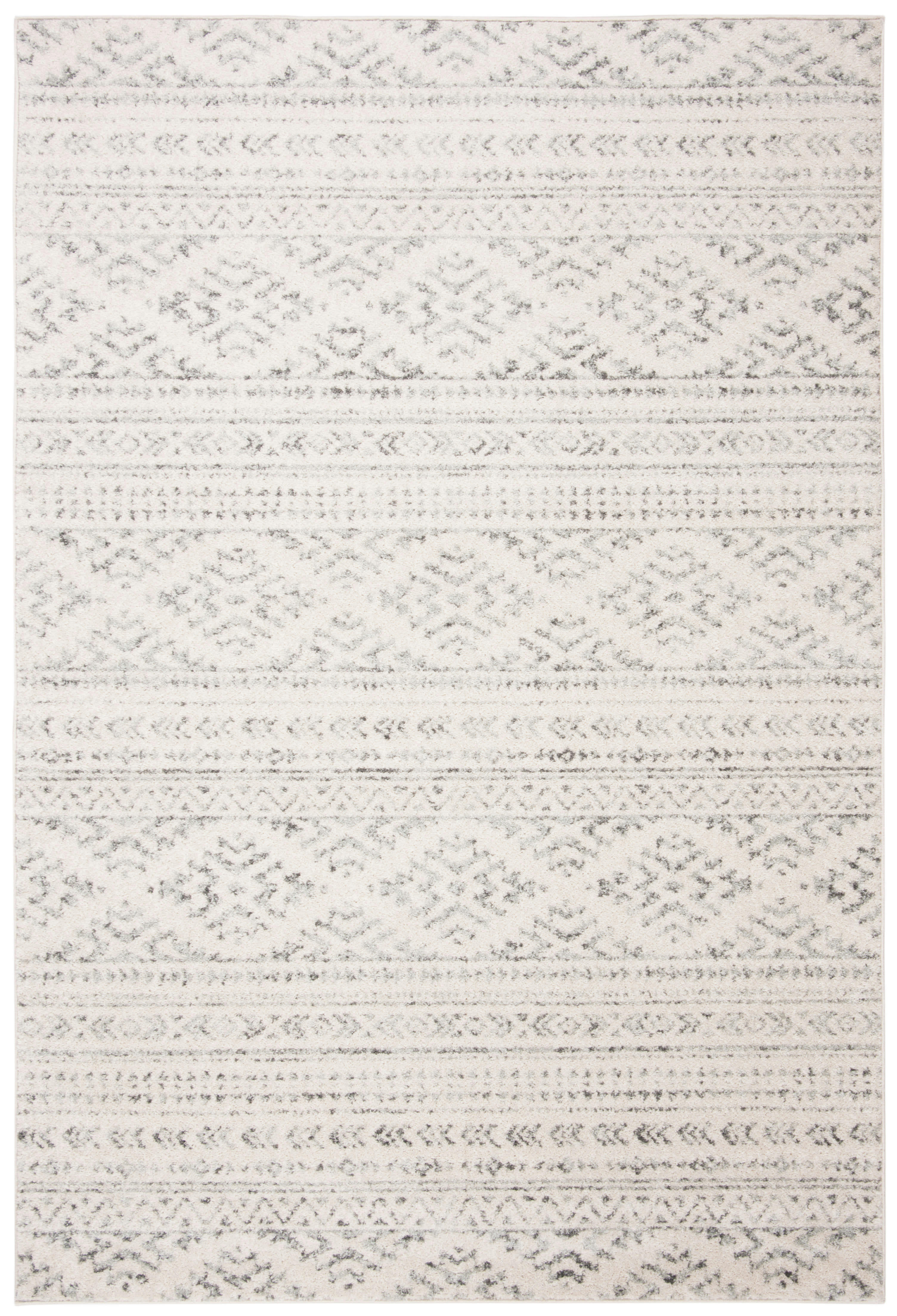 TULUM - Tapis de salon interieur en ivoire & gris, 122 x 183 cm