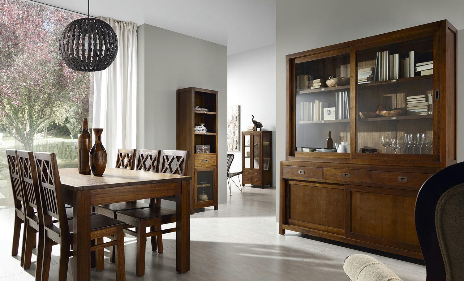 STAR - Buffet en bois de mindi beige 3 tiroirs L180