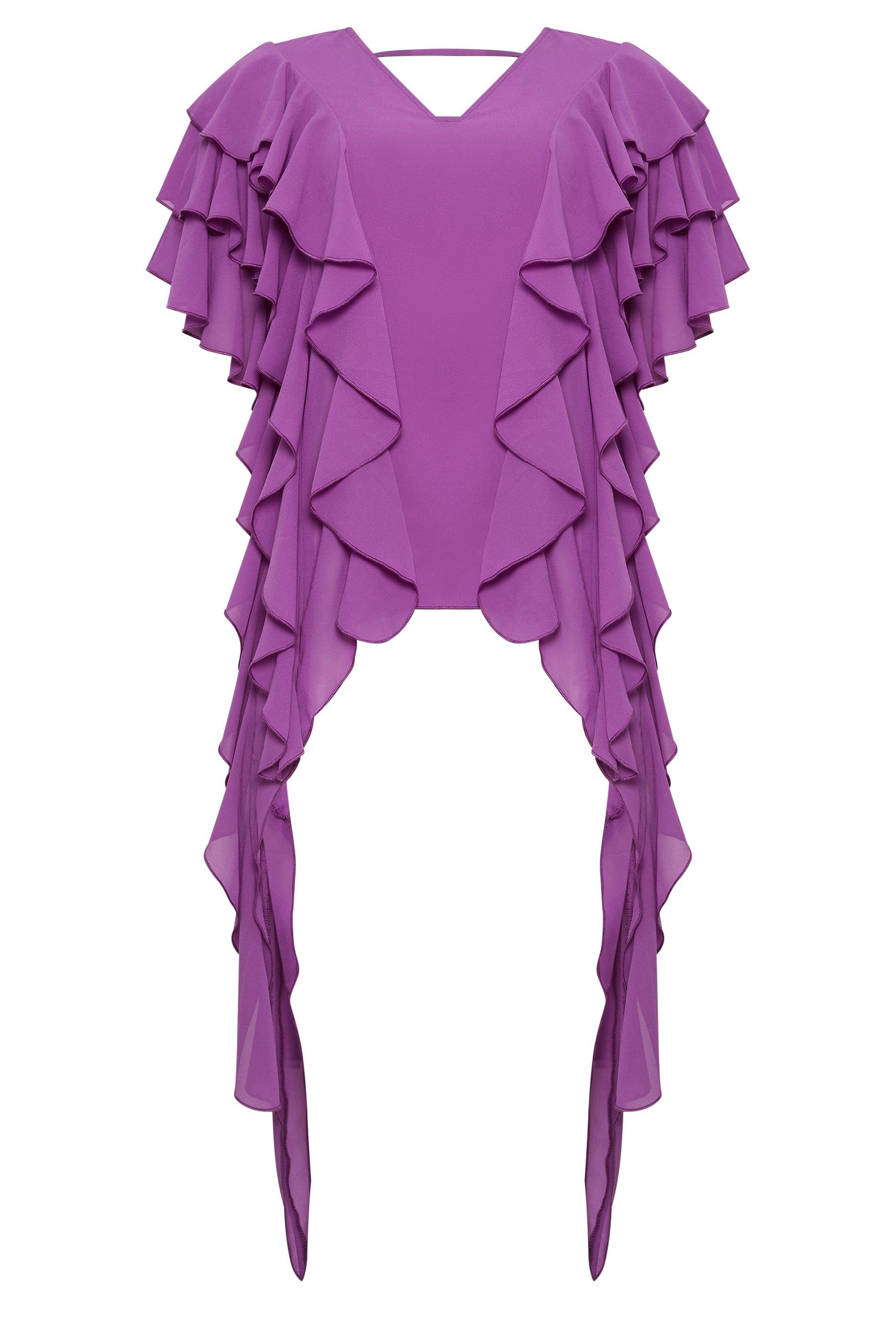 Star by Julien Macdonald Mesh Ruffle Blouse
