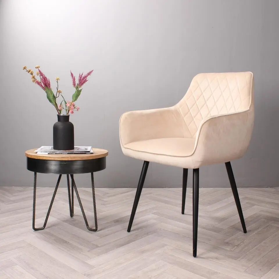 DS4U - Ravi 3.0 eetkamerstoel velours - ivoor