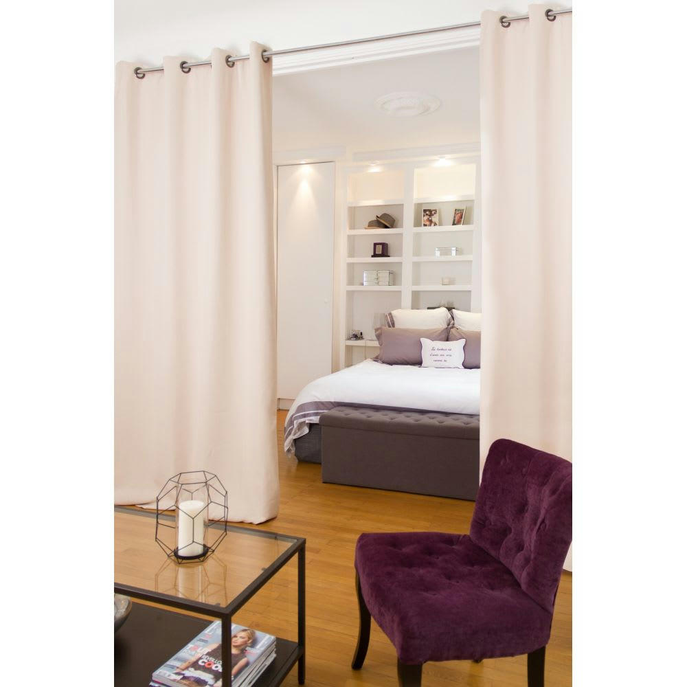 - Rideau séparateur pièce phonique thermique occultant beige 140 x 250
