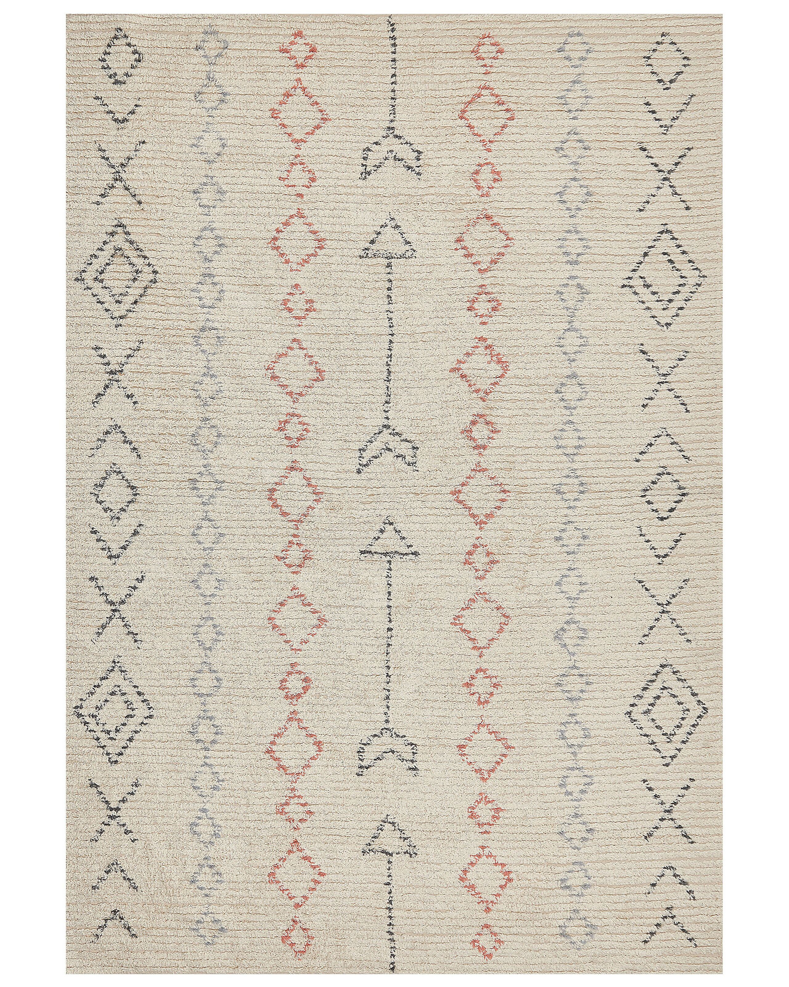 Dywan boho geometryczny wzór 160x230 cm beżowy