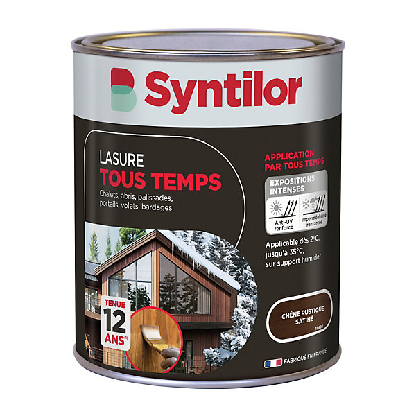 Lasure extérieure tous temps Syntilor chêne rustique satin 1L